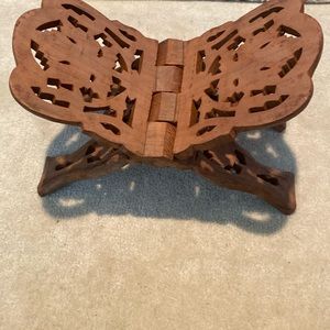 NWOT & Vintage Hand-Carved Wooden Ornate Book Stand